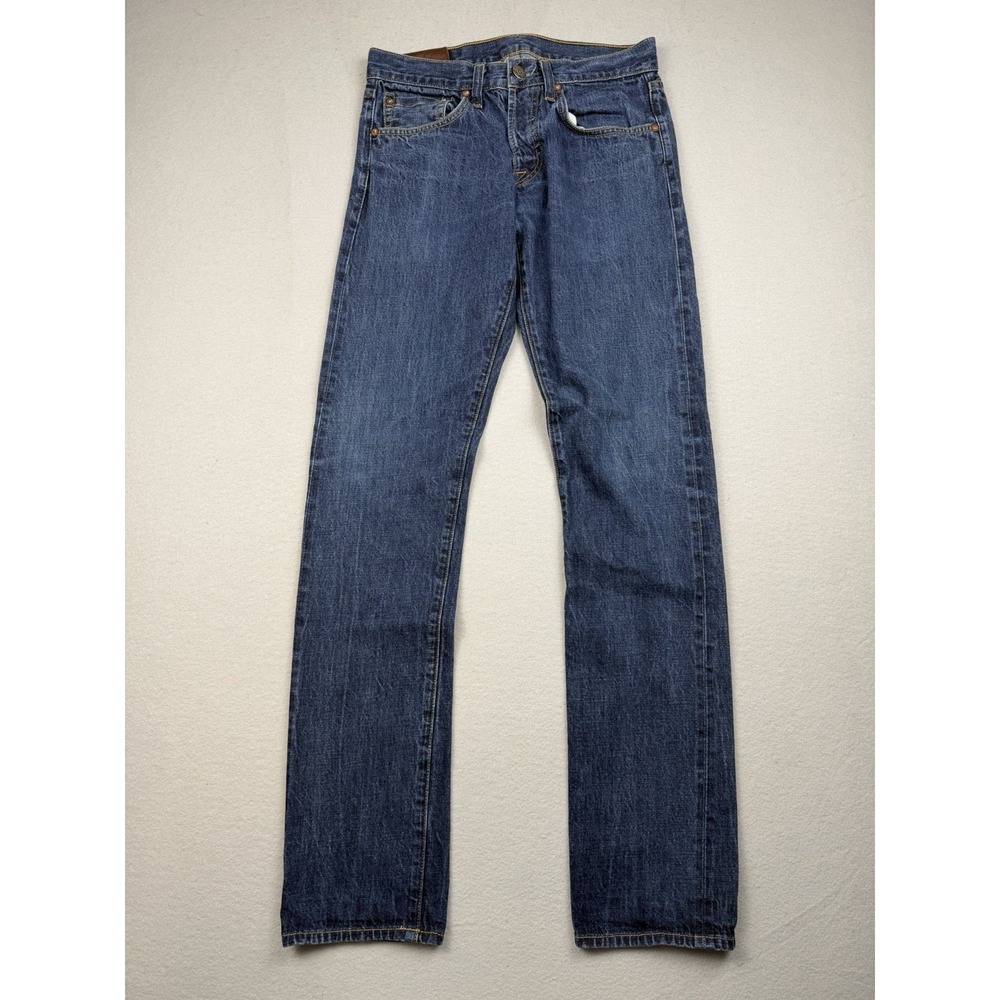 J Brand Tyler Perfect Slim Jeans Mens 33x32 Raw Indigo Blue Selvage Denim